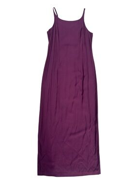 Vintage 90s Scarlett Criss Cross Maxi Dress Deep Wine Burgundy Maroon Med-Lrg